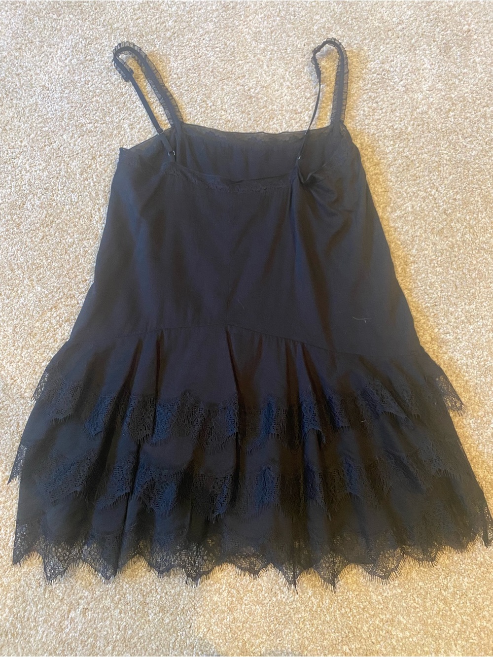 Reformation Black Lace Mini Dress with Strappy Detail Size 4 like new - Picture 7 of 7